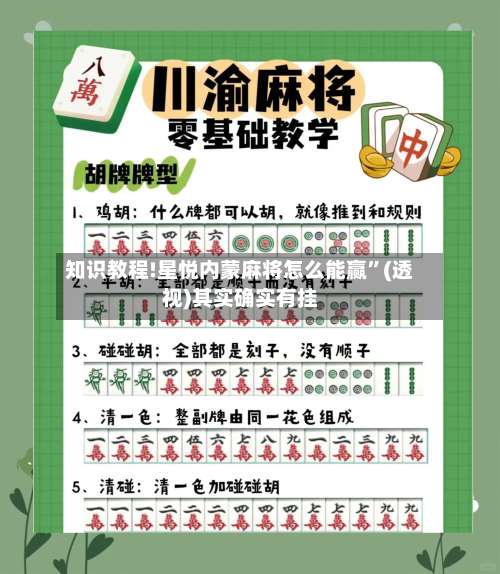 知识教程!星悦内蒙麻将怎么能赢”(透视)其实确实有挂-第1张图片