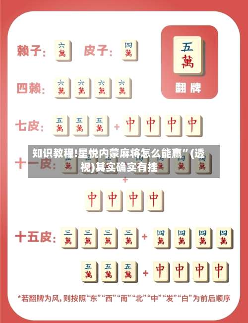 知识教程!星悦内蒙麻将怎么能赢	”(透视)其实确实有挂-第2张图片