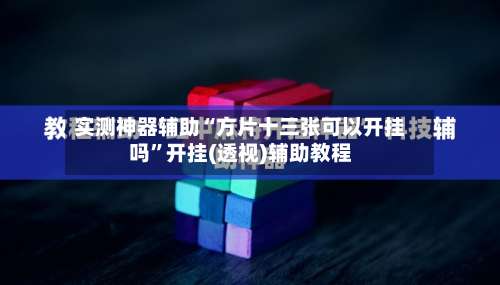 实测神器辅助“方片十三张可以开挂吗”开挂(透视)辅助教程-第1张图片